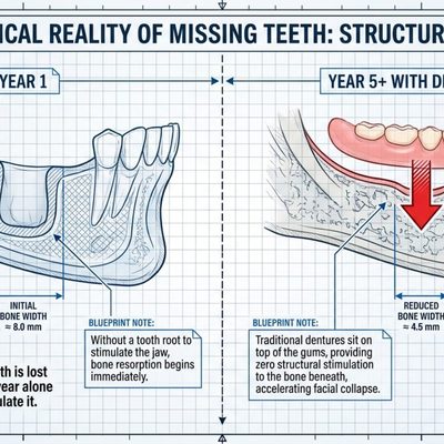 Structural Atrophy: How Much Jawbone Do You Lose Without a Tooth Root?
