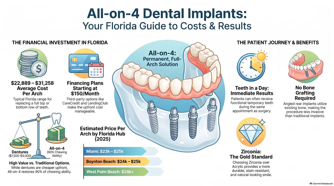 All-on-4 dental implants: Florida costs and results